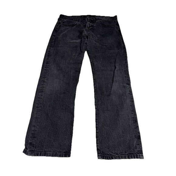 SIMON SPURR Jeans Mens 33 Black Raw‎ Denim Straight Leg USA Made - Picture 1 of 10